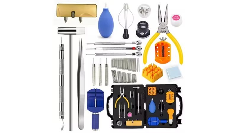 Extensive range of watch repair tools